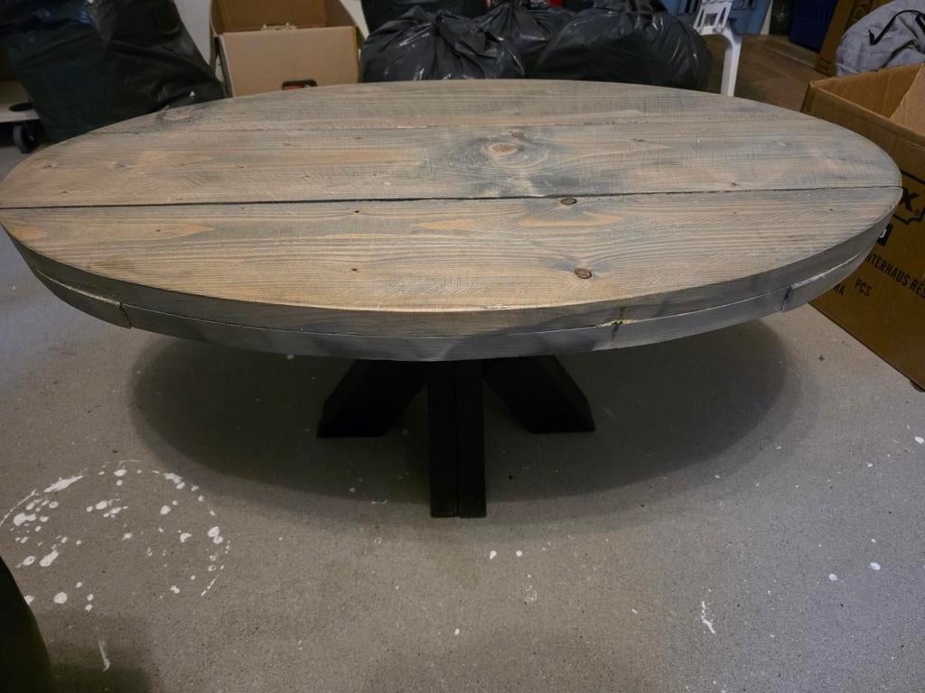 Ovale salontafel, Ophalen, 100 tot 150 cm, 50 tot 100 cm, Zo goed als nieuw