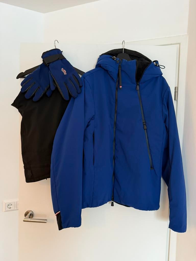 Moncler Grenoble skipak jas broek handschoenen maat L, Verzenden, Zo goed als nieuw, Maat 52/54 (L), Pak