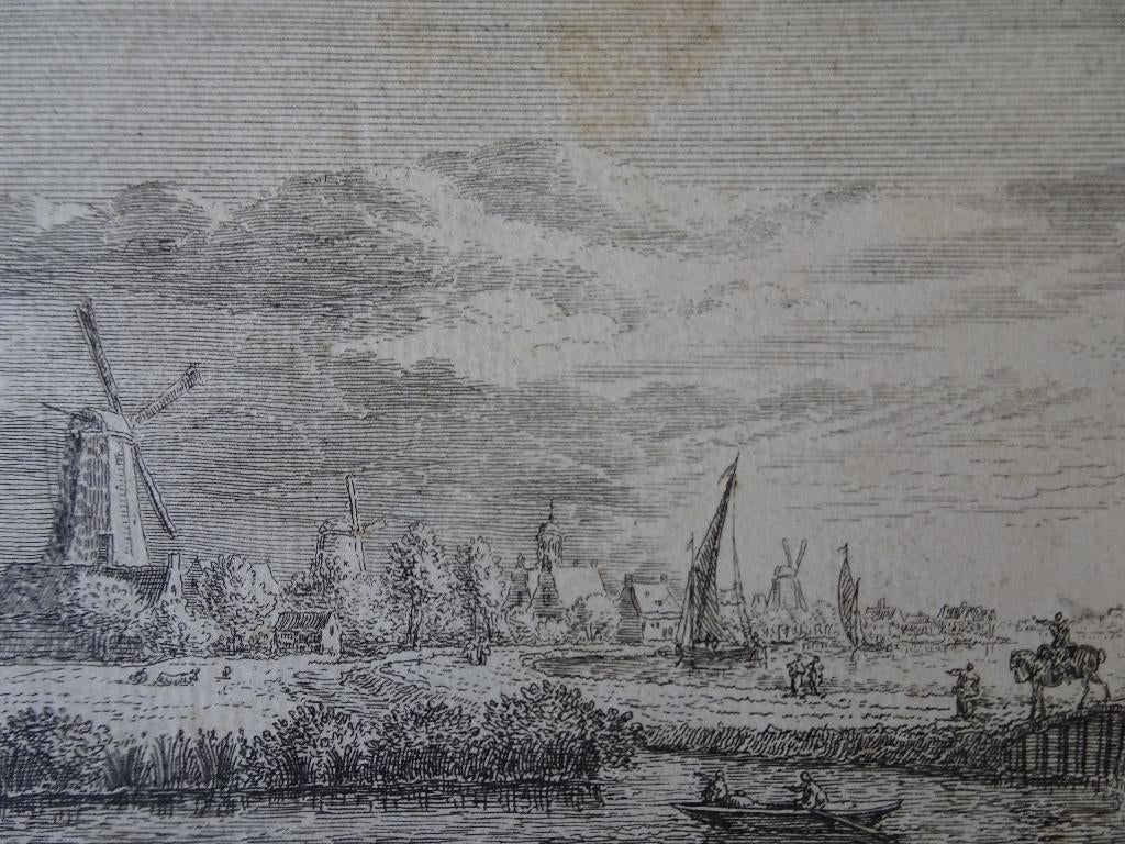 gravure Ameide, Z-Holland bij Schoonhoven, Spilman ca 1740, Verzenden