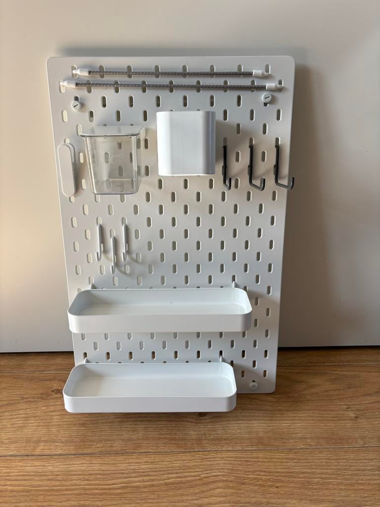 IKEA Skadis pegboard wit met accessoires 36x56 cm, Ophalen, Gebruikt