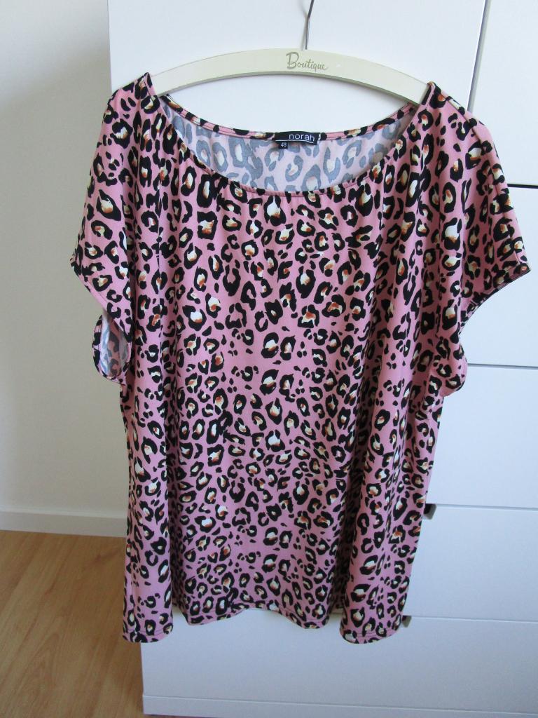 Norah - shirt met animal print maat 48, Maat 46/48 (XL) of groter, Ophalen of Verzenden, Zo goed als nieuw, Korte mouw