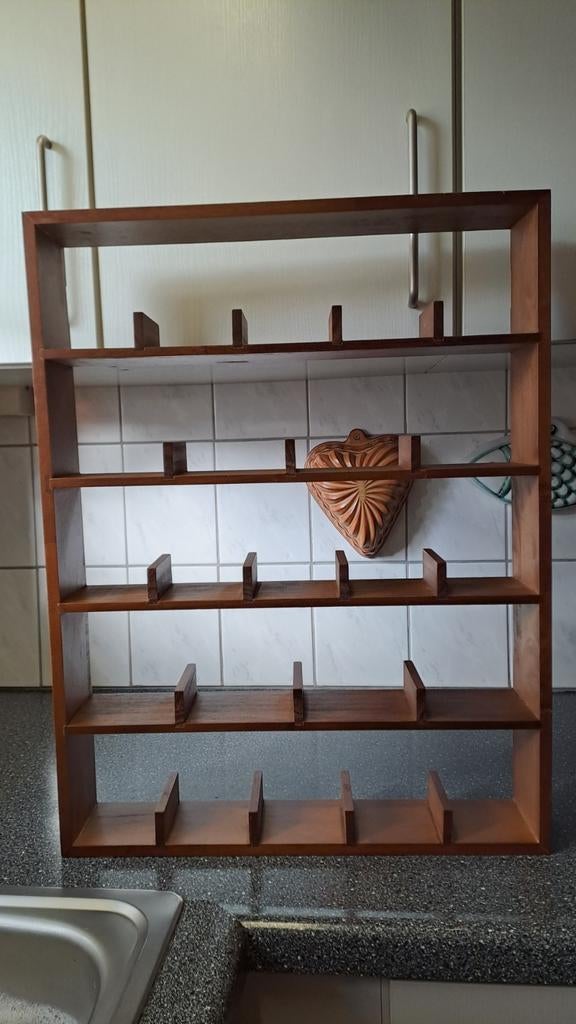 Houten mokkenrek wandrek, Huis en Inrichting, Keuken | Keukenbenodigdheden, Onbekend, Ophalen of Verzenden, Zo goed als nieuw