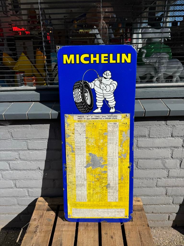 Michelin emaille reclamebord, Ophalen