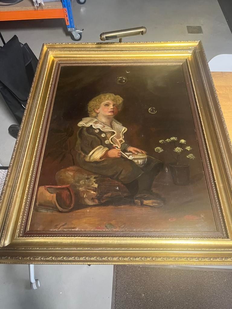 Zeer oud schilderij portret 18de eeuw zeer mooi bekend werk, Antiek en Kunst, Kunst | Schilderijen | Klassiek, Ophalen