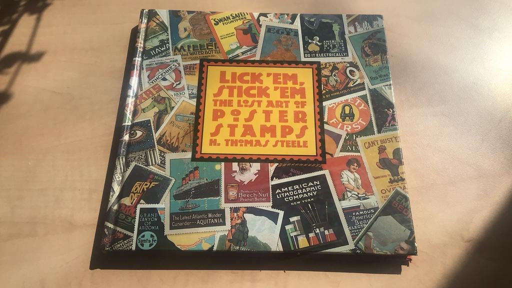 Lick ‘em, stick ‘em - the lost art of posterstamps, Ophalen of Verzenden, Zo goed als nieuw