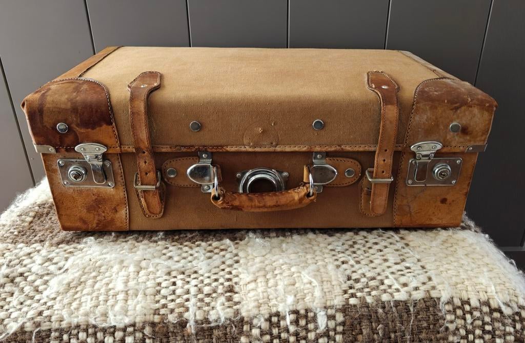 Canvas koffer, Ophalen of Verzenden, Overige materialen, 50 tot 60 cm, 35 tot 45 cm