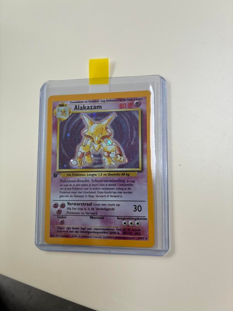 Alakazam Base Set First Edition Dutch 1/102, Verzenden, Nieuw