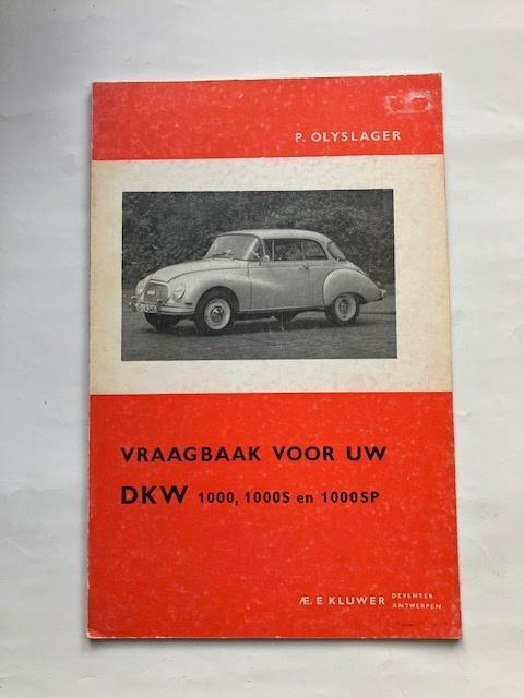 Vraagbaak   DKW / Auto Union   1000, 1000S, en  1000SP  1965, Ophalen of Verzenden