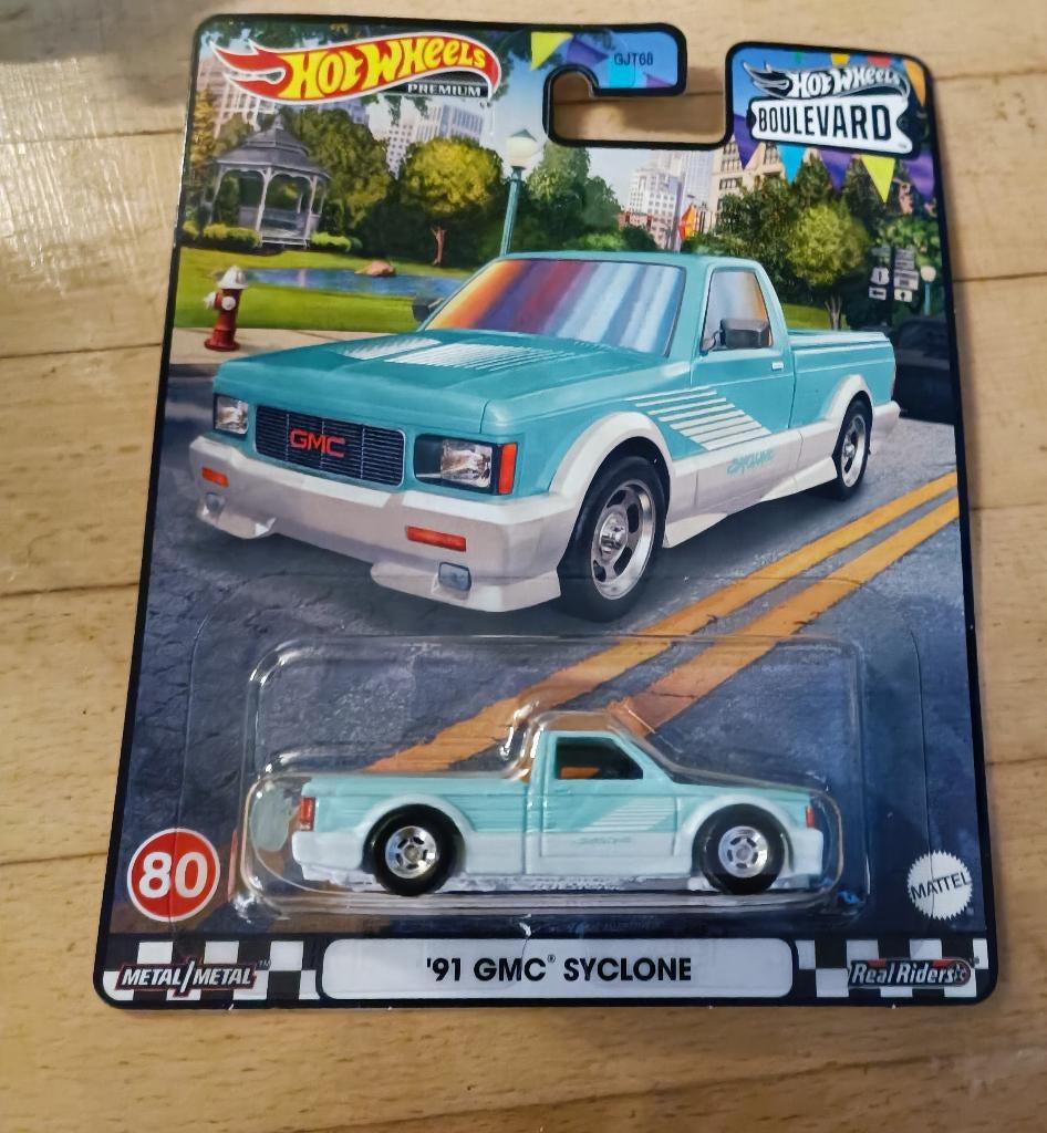 Hot wheels 91 Gmc Syclone hotwheels premium groen, Ophalen of Verzenden, Nieuw, Auto