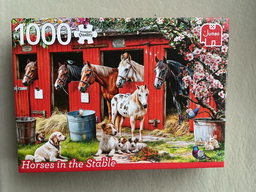 Legpuzzel 1000 st Jumbo Paardenstal compleet en als nieuw, Ophalen of Verzenden, 500 t/m 1500 stukjes, Nieuw, Legpuzzel
