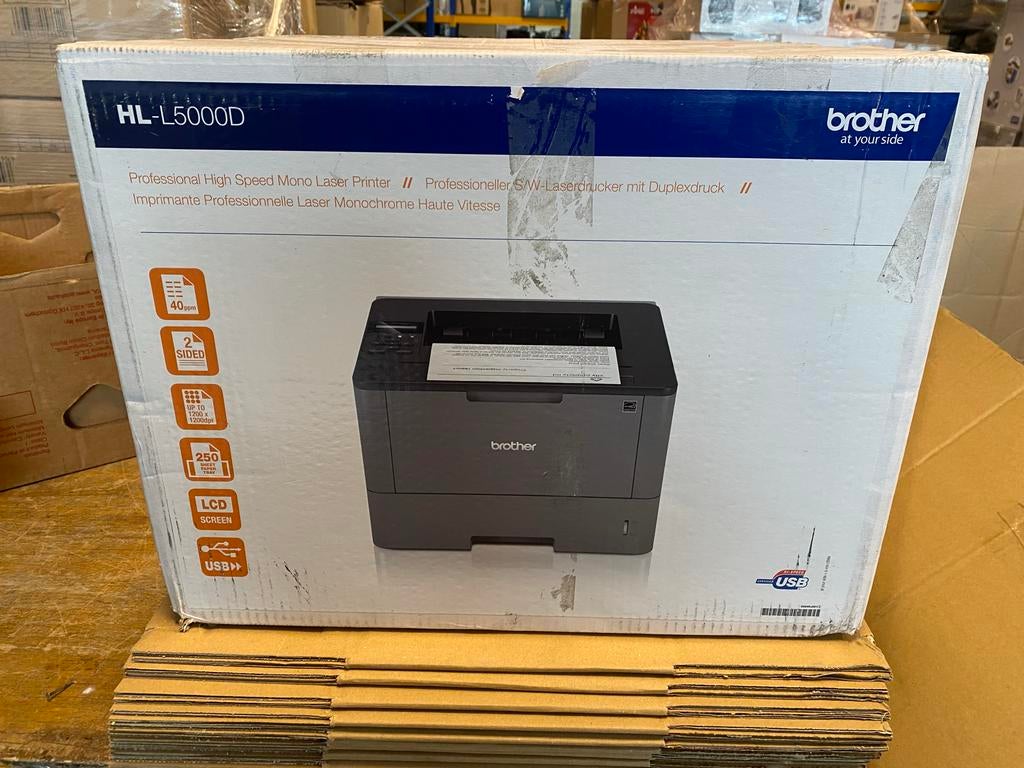 Brother HL-L5000D Zwart-wit Laserprinter, Computers en Software, Printers, Zwart-en-wit printen, -, Nieuw, Ophalen of Verzenden