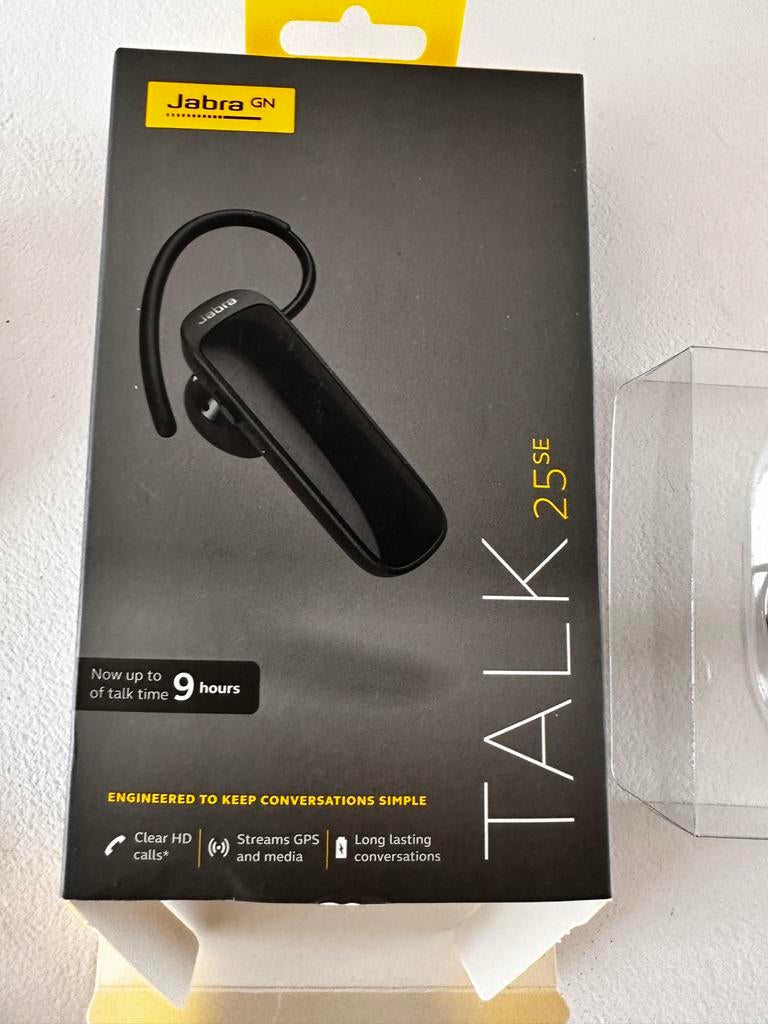 Jabra Talk 25 SE Bluetooth headset, Telecommunicatie, Carkits, Zo goed als nieuw, Opbouw, Complete carkit, Overige merken, Ophalen of Verzenden