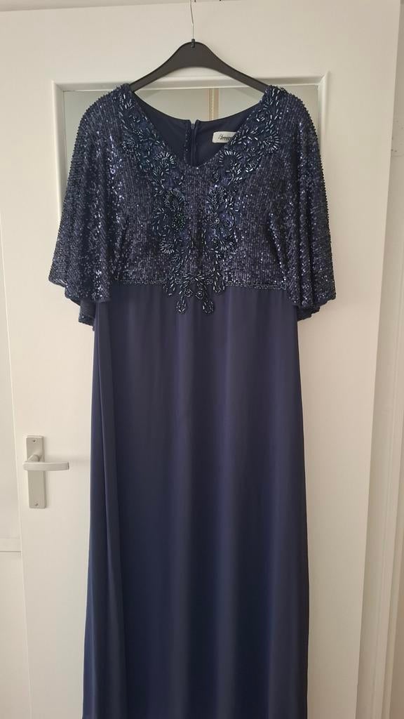 Gala jurk, Blauw, Maat 42/44 (L), Ophalen of Verzenden, Zo goed als nieuw