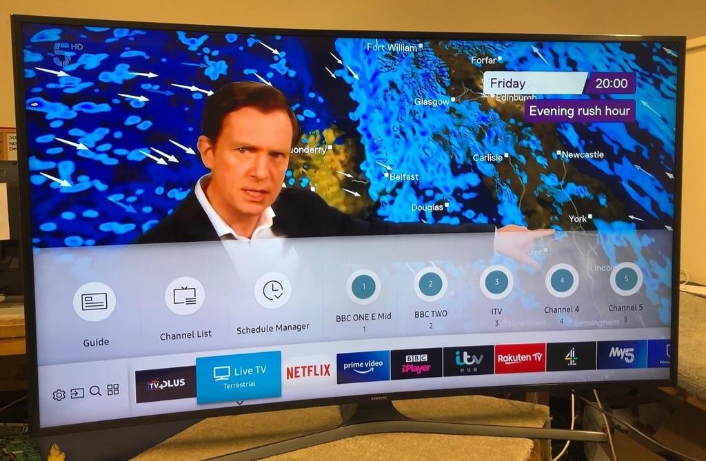 Curved 4k ultra hd 49 inch Samsung smart tv, 50 Hz, Ophalen of Verzenden, Zo goed als nieuw, Samsung