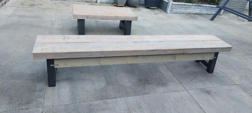 Steigerhouten TV meubel met stalen poten, Ophalen, Hout