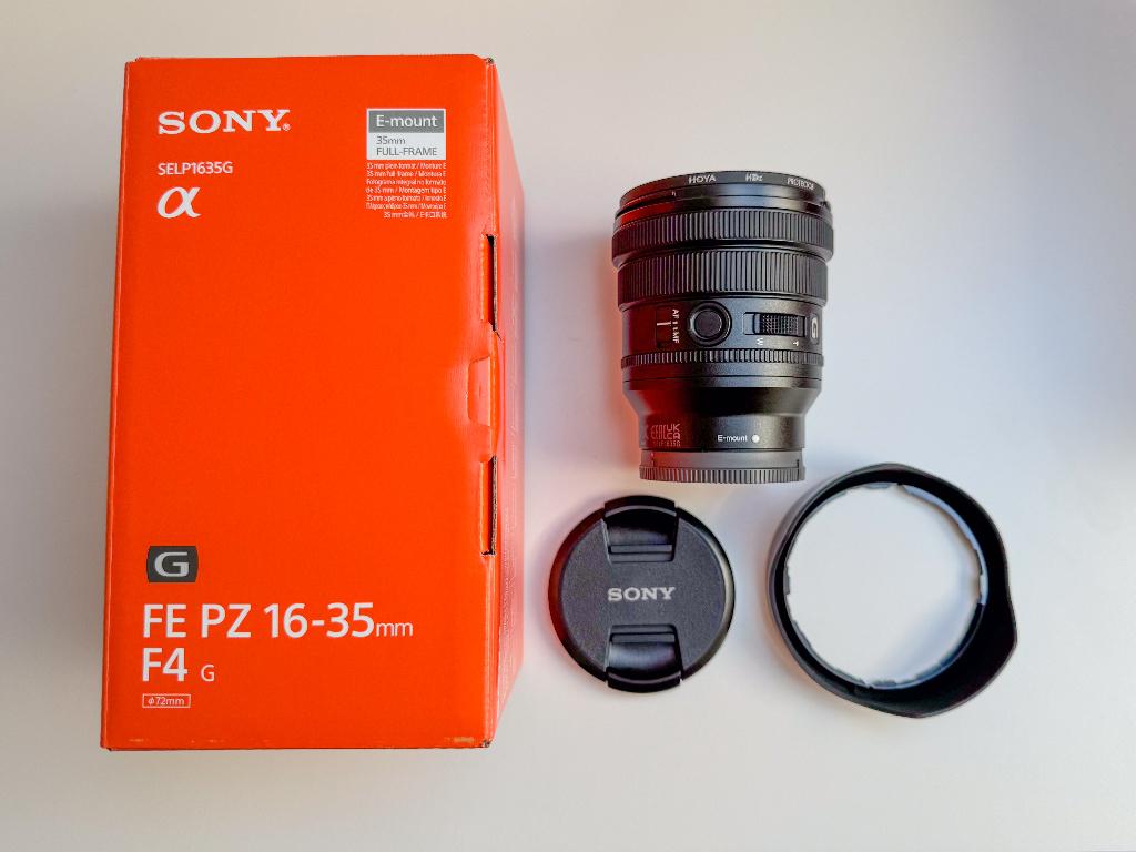 Sony FE 16-35 f/4 G PZ (nieuwstaat + doos + garantie), Ophalen of Verzenden, Zo goed als nieuw, Groothoeklens, Zoom