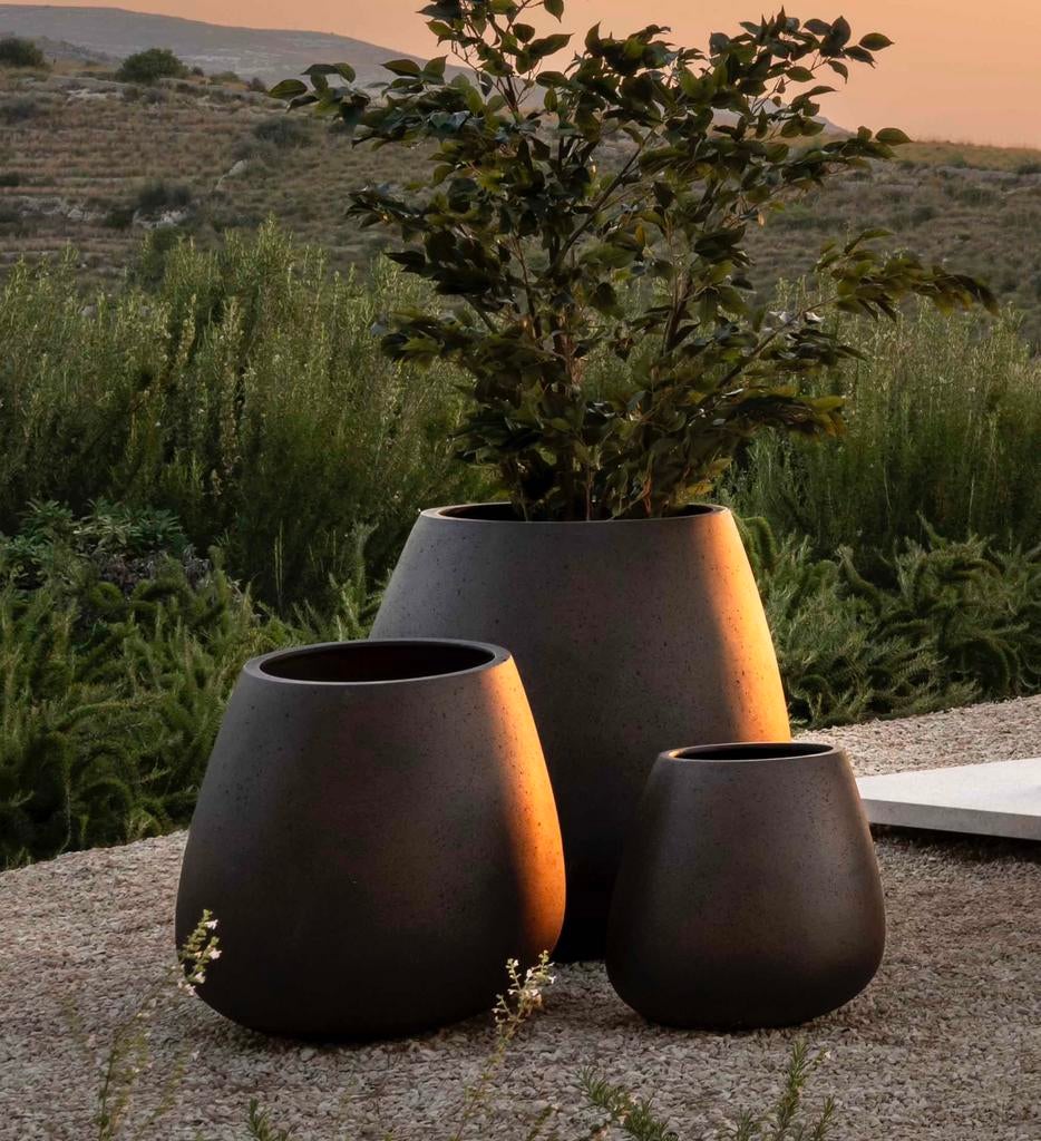 Tuinpotten Jardinico - Cumino Conico Ruggine - Set van 3, Overige soorten, Minder dan 100 cm, Zomer, Ophalen