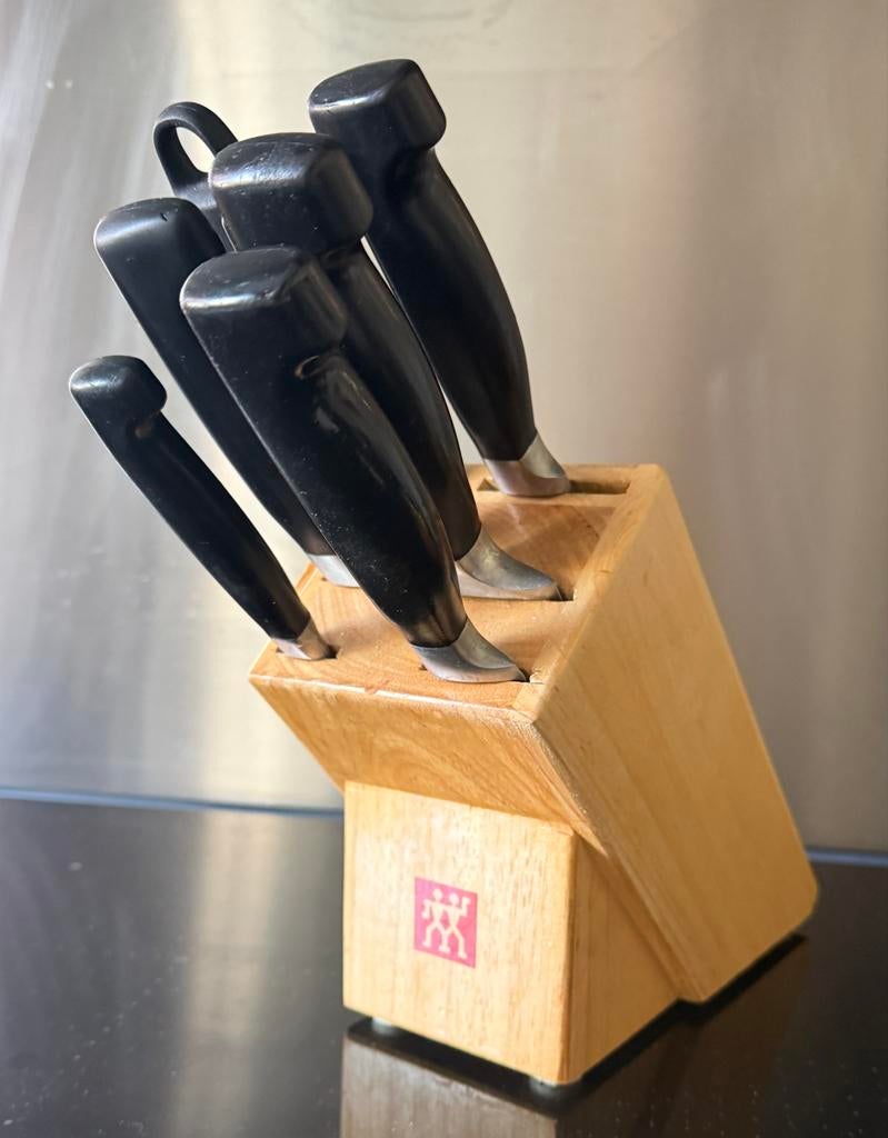 Zwilling messenset 7-delig, Ophalen, Gebruikt, Hout, Bestekset