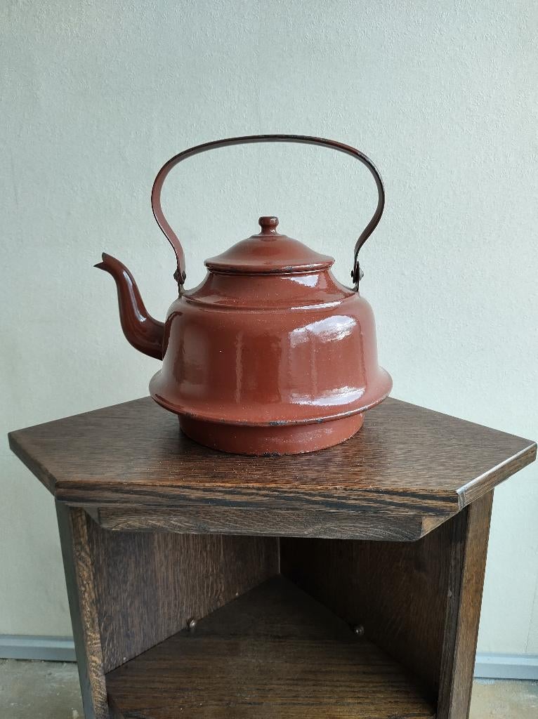 Mooie bruinrode ketel - 32 cm hoog - ca 33 cm doorsnee, Ophalen of Verzenden