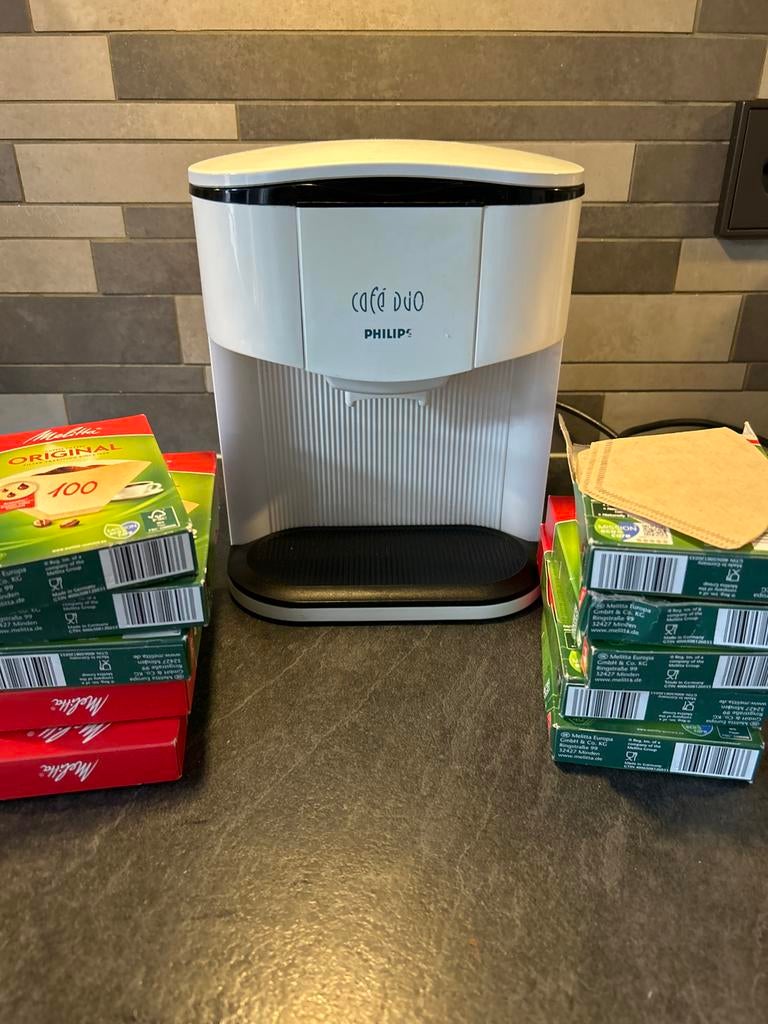 Philips Café Duo koffiezetapparaat voor 2 kopjes koffie, Gebruikt, Koffiemachine, Gemalen koffie, Ophalen of Verzenden