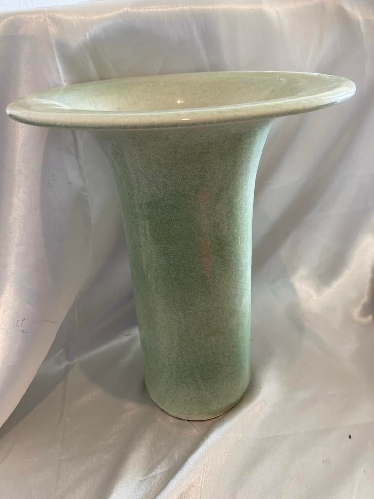 Vintage Aardewerk Vaas met Brede Rand - Ecri Katwijk Stijl, Ophalen of Verzenden