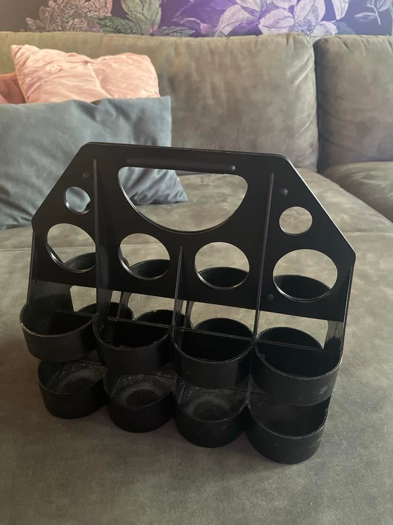 Zwart kunststof flessenrek bidondrager bidonhouder 8 flessen, Ophalen of Verzenden, Gebruikt, Overige typen