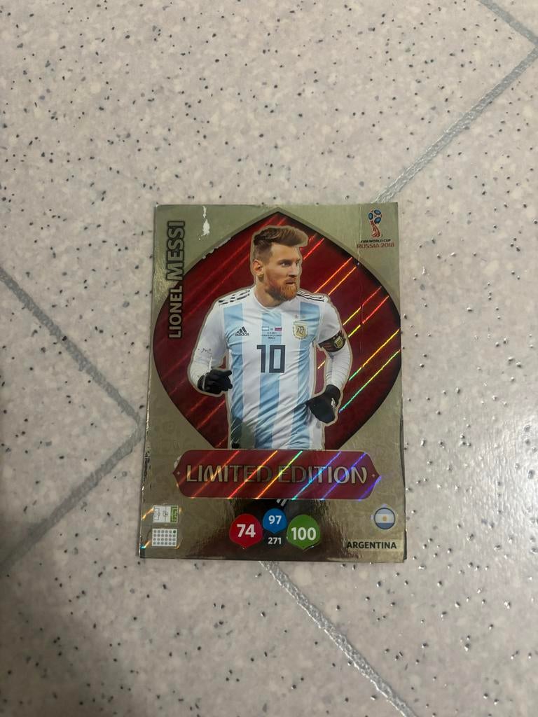 Lionel Messi Limited Edition FIFA World Cup 2018 kaart, Ophalen of Verzenden, Zo goed als nieuw, Buitenlandse clubs, Spelerskaart