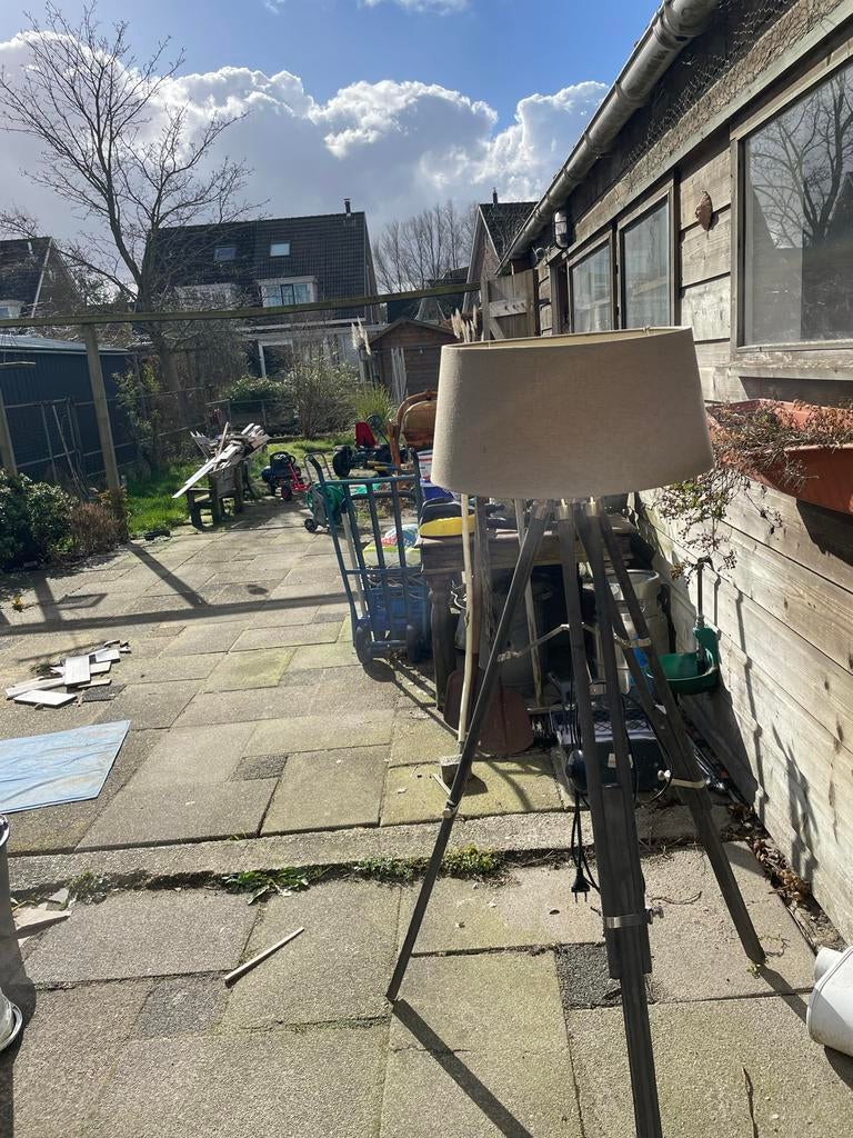 Staande schemerlamp, Huis en Inrichting, Lampen | Vloerlampen, Ophalen, Gebruikt, Stof, 100 tot 150 cm