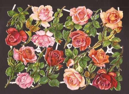 3090 EAS Roze Rozen oude poëzieplaatjes, Verzenden