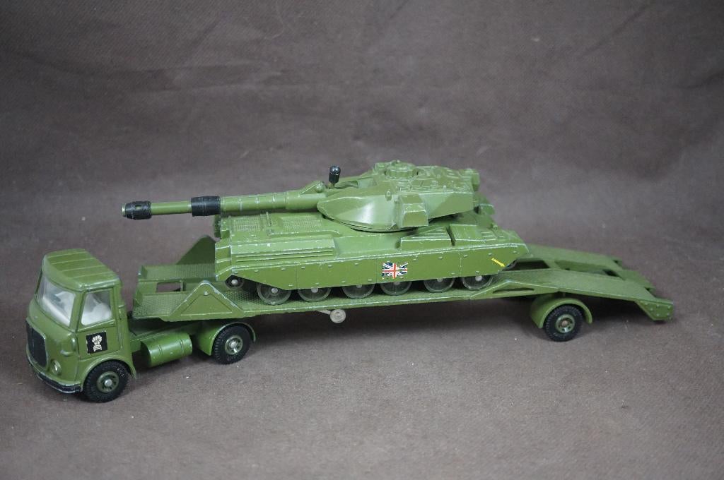 Dinky Toys AEC tank transporter met tank - TOP vintage, Antiek en Kunst, Antiek | Speelgoed, Ophalen of Verzenden