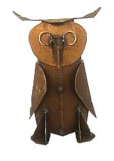 Cortenstaal uil tuindecoratie, Tuin en Terras, Ophalen of Verzenden, Nieuw, Metaal, Dierenbeeld