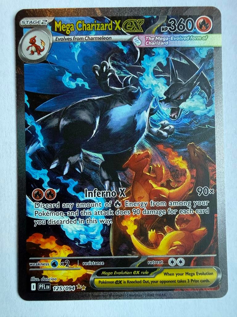 Mega Charizard EX 125/094 - Pokémon Kaart, Hobby en Vrije tijd, Verzamelkaartspellen | Pokémon, Ophalen of Verzenden, Zo goed als nieuw