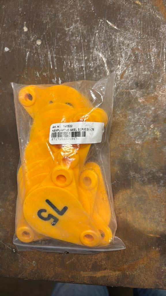 Schapen nummers nekplaat geel nummers bordjes dieren, Dieren en Toebehoren, Meerdere dieren, Schaap