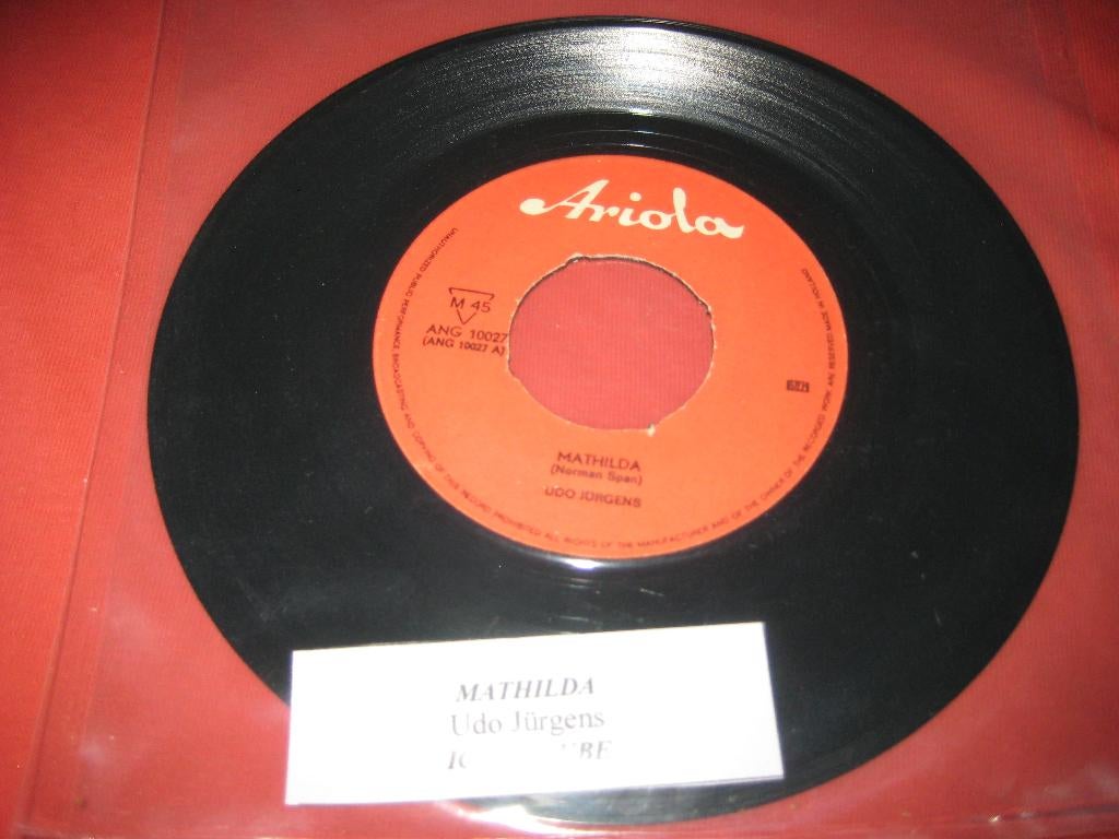 Udo Jürgens: Mathilda, Cd's en Dvd's, Vinyl Singles, Ophalen of Verzenden, Zo goed als nieuw, Pop, Single