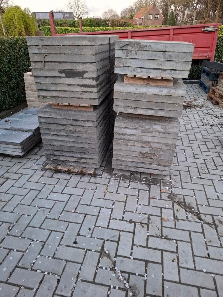 33,5m² 60x60 terrastegels grijs/antraciet, Tuin en Terras, Tegels en Klinkers, Ophalen of Verzenden