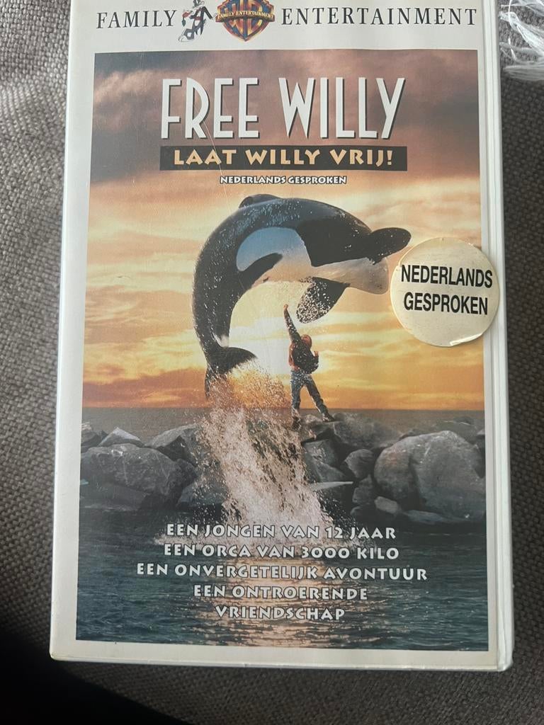 video film vhs free willy, laat willy vrij, Alle leeftijden, Ophalen of Verzenden, Zo goed als nieuw