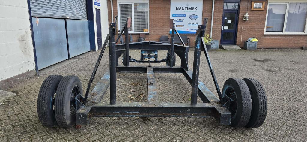 Botenkar stallingstrailer bootwagen, Gebruikt, 6 tot 9 meter, Niet ingevuld, Stallingstrailer