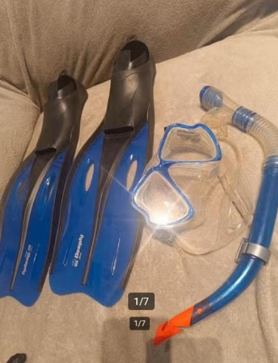 Deeply dive snorkelset nieuw maat 38-39 met masker, Watersport en Boten, Duiken, Nieuw, Ophalen of Verzenden, Duikbril of Snorkel
