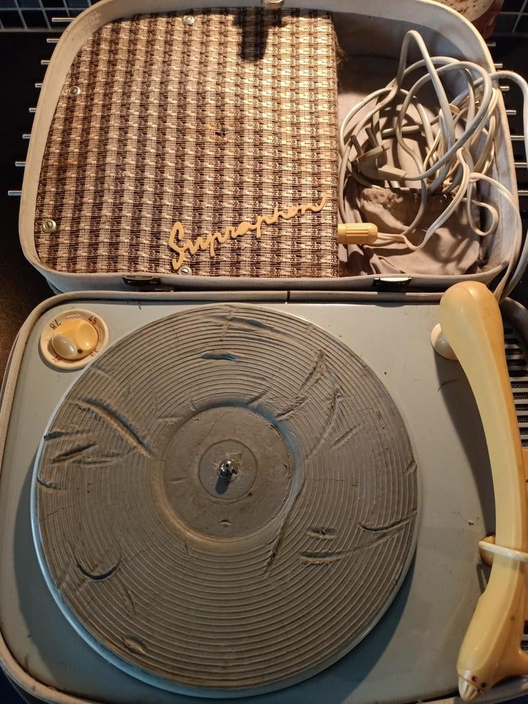 Antieke Supraphon platenspeler - niet werkend, voor hobbyist, Audio, Tv en Foto, Platenspelers, Ophalen of Verzenden, Niet werkend
