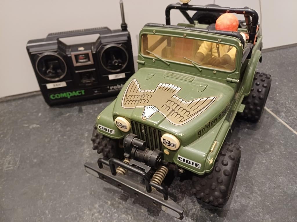 Vintage Marui CJ-7 Golden Eagle zeldzaam rc auto, Hobby en Vrije tijd, Elektro, Gebruikt, Auto offroad, Ophalen of Verzenden