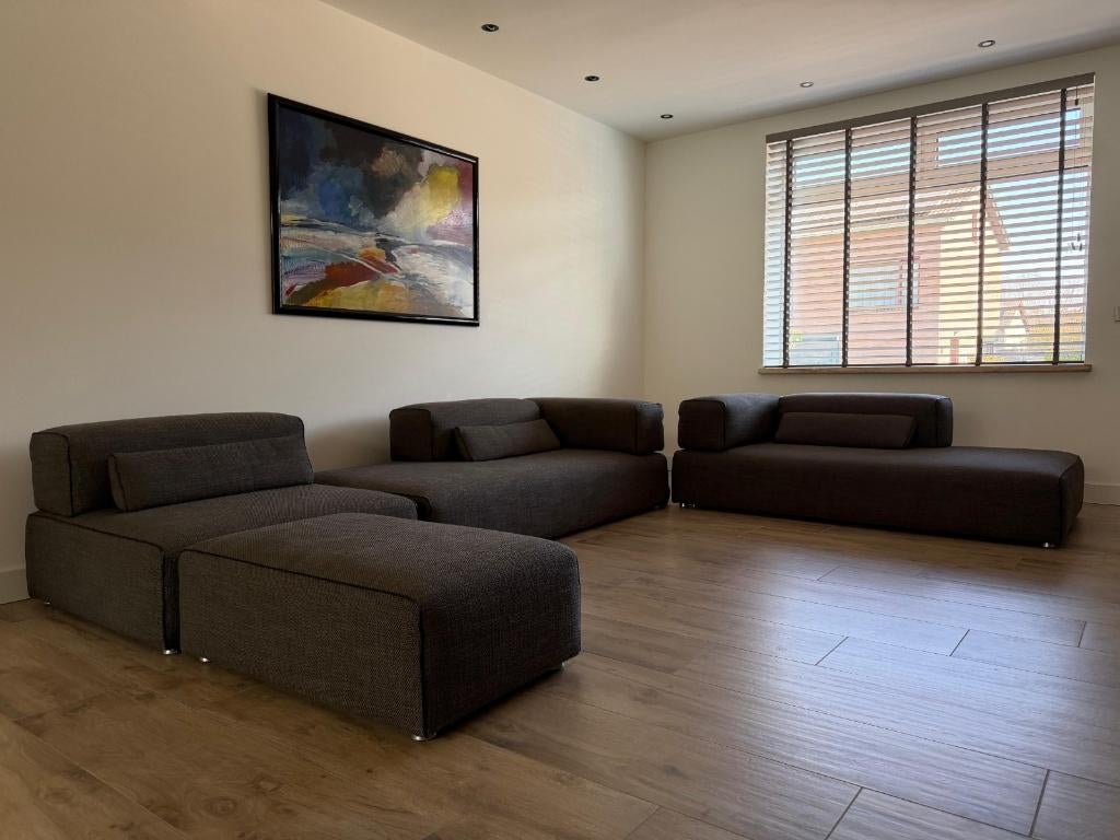 Leolux Ponton - designbank als nieuw, Ophalen, Hoekbank, 300 cm of meer, 75 tot 100 cm