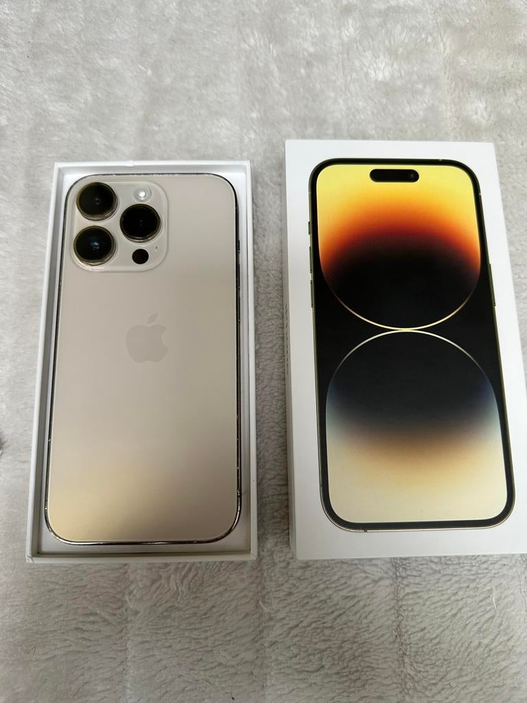 iPhone 14 Pro Gold - Krasvrij, 100% orgineel Apple, Ophalen of Verzenden, Zo goed als nieuw, IPhone 14