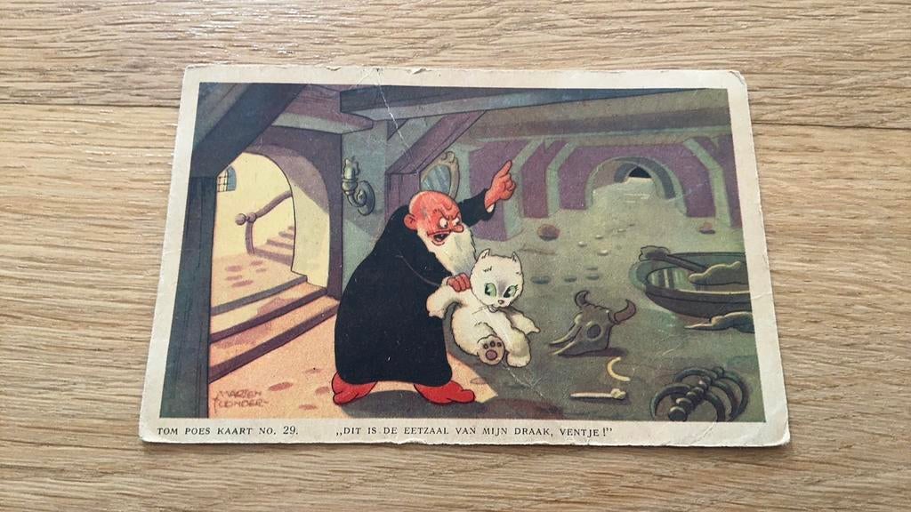 Dit is de eetzaal van mijn draak , ventje., Verzamelen, Ansichtkaarten | Themakaarten, Ophalen of Verzenden, 1940 tot 1960, Ongelopen