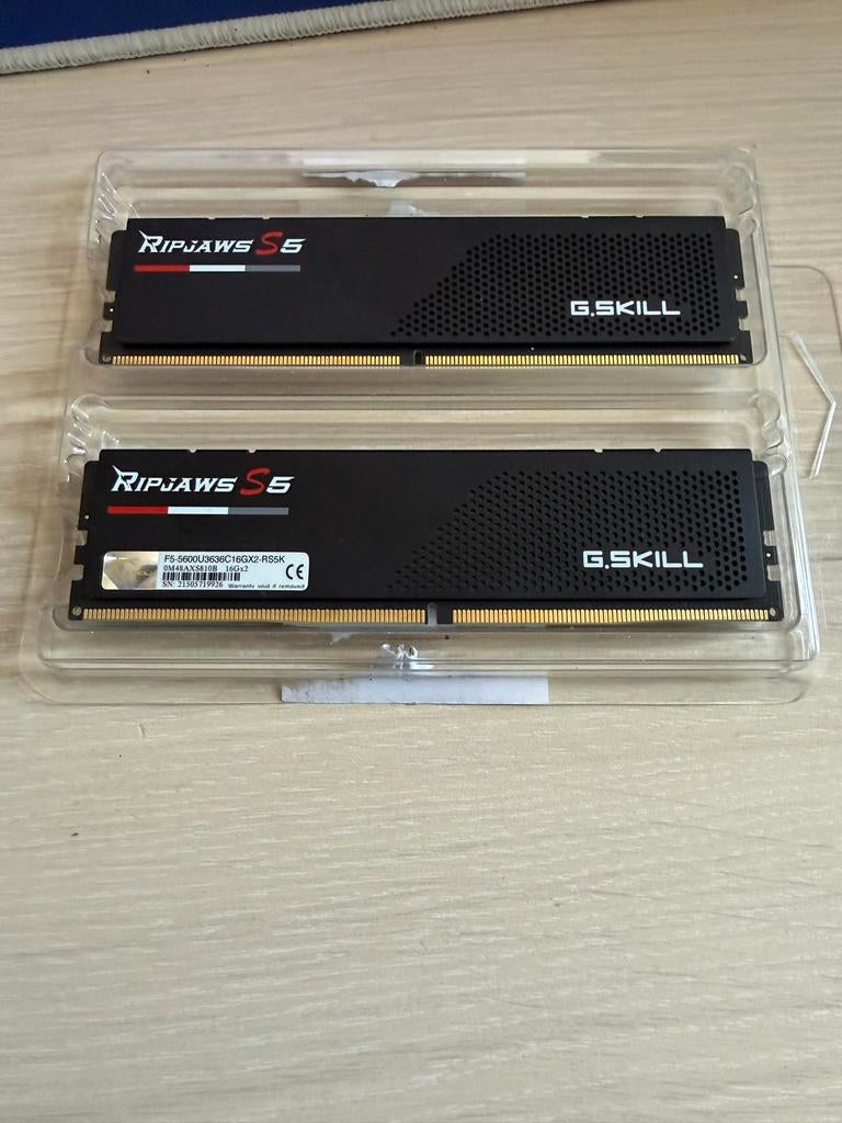 G.Skill Ripjaws S5 DDR5 RAM 32GB (2x16GB) 5600MHz, 32 GB, Ophalen of Verzenden, Zo goed als nieuw, Desktop