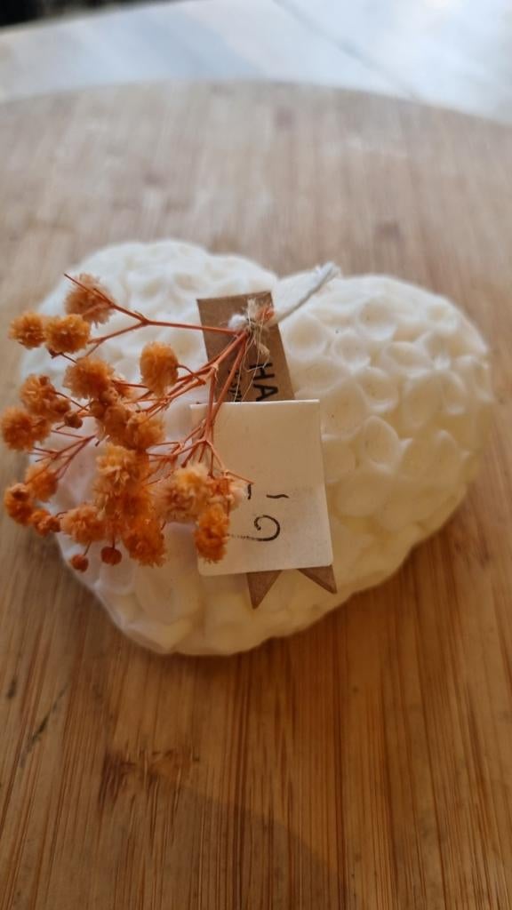 Hartvormige Paraffinevrije Kaars - Handgemaakt, Ophalen of Verzenden, Nieuw