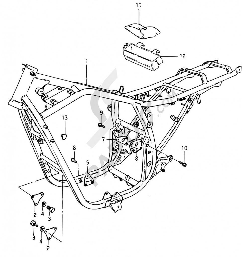 Frame Suzuki GSX750 ES met Kenteken, Ophalen