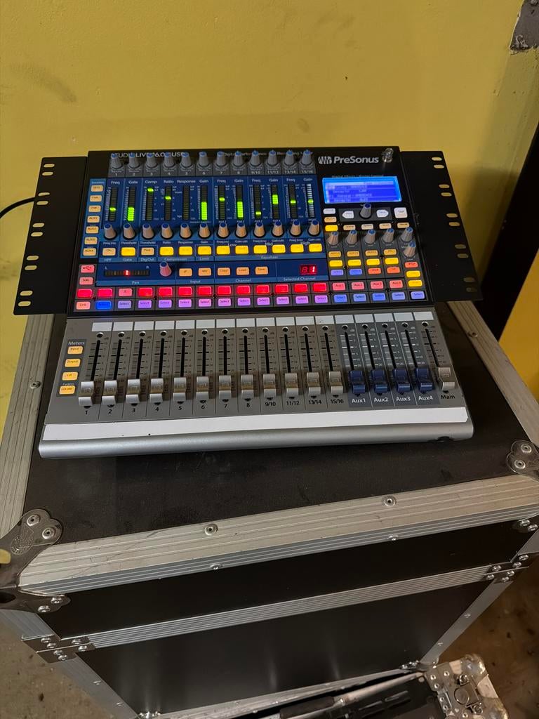Presonus Studiolive 16.0.2 USB mengpaneel, Ophalen of Verzenden, Gebruikt, 10 tot 20 kanalen, Microfooningang
