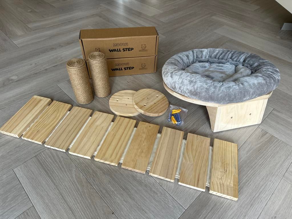 NIEUW | Katten klimwand van hout, Dieren en Toebehoren, Katten-accessoires, Nieuw, Ophalen of Verzenden