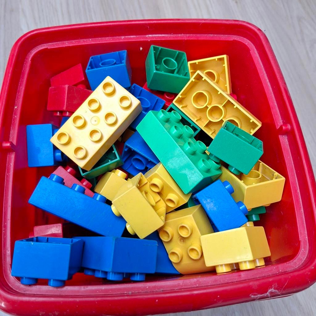 Lego Duplo emmer vol met diverse bouwblokken, Ophalen of Verzenden