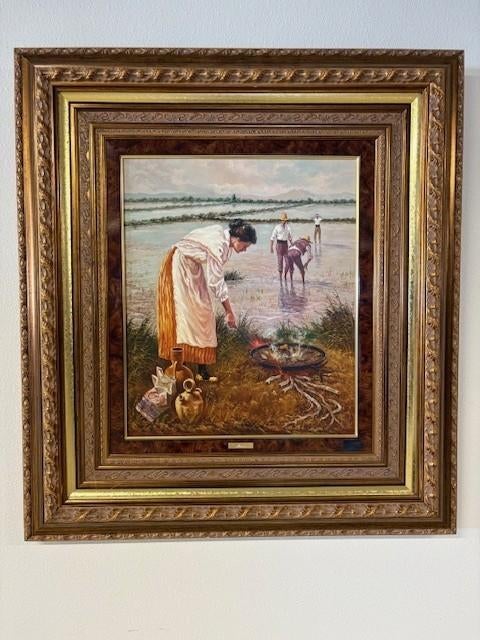 Schilderij : Vrouw aan het water, Ophalen